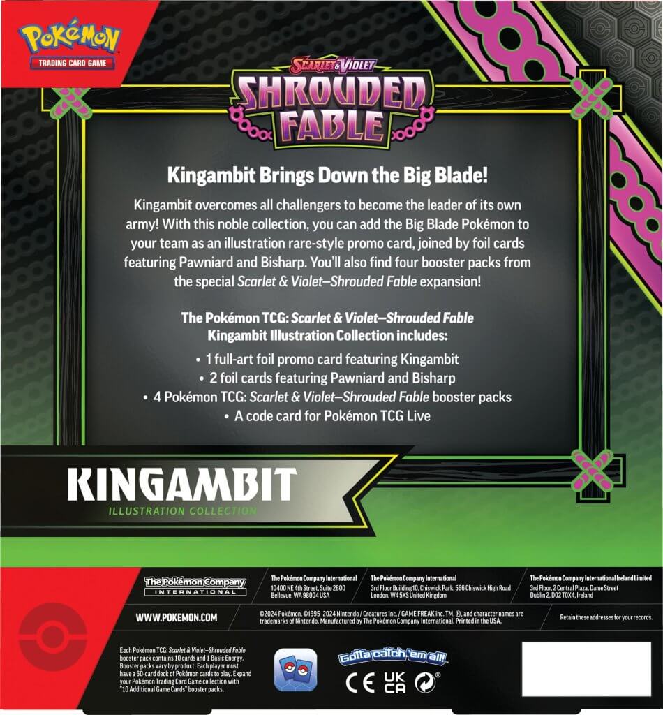 POKEMON TCG - Shrouded Fable Kingambit Illustration Collection